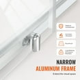 thumbnail image 6 of Semi-Frameless Shower Door 57.7-59 x 70 Inches, 1/4" SGCC Tempered Glass, Chrome Finish, 6 of 11