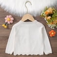 thumbnail image 5 of Tiijoy Newborn Girls Lace Knitted Cardigan Fall Long Sleeve Button Front Sweater, Beige, 5 of 5