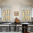 thumbnail image 4 of Kitchen Curtains 36 Inch Short - 3 Panel Set, Boho Sunflower Butterfly Floral Print, Rod Pocket Window Curtain for Rustic Farmhouse, Country Vintage Summer Decor, Easy Wash, 4 of 6