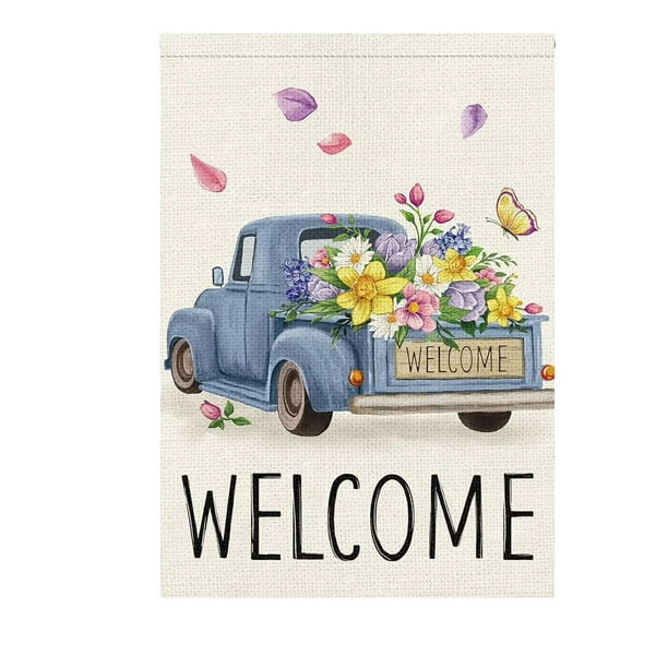 Bandera de jardín otoñal Decoración otoñal para exteriores Banderas de jardín otoñales para exteriores Impresión doble Jardín para exteriores Decoración otoñal de Acción de Gracias
