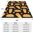 thumbnail image 4 of Cute Taco Throw Blanket Gifts for Kids Adults Soft Warm Lightweight Cozy Cmexican Burritos and Tacos Blankets for Bed Room Sofa Couch Decor Funny Faces Doodle Cartoon Throws 40x50in, 4 of 6