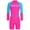 Pink, variant on Sholeno Unisex Kids One Piece Athletic Swimwear UPF 50+ Long Sleeve Swimsuit Beachwear Shorty Wetsuit Navy Blue 5-6