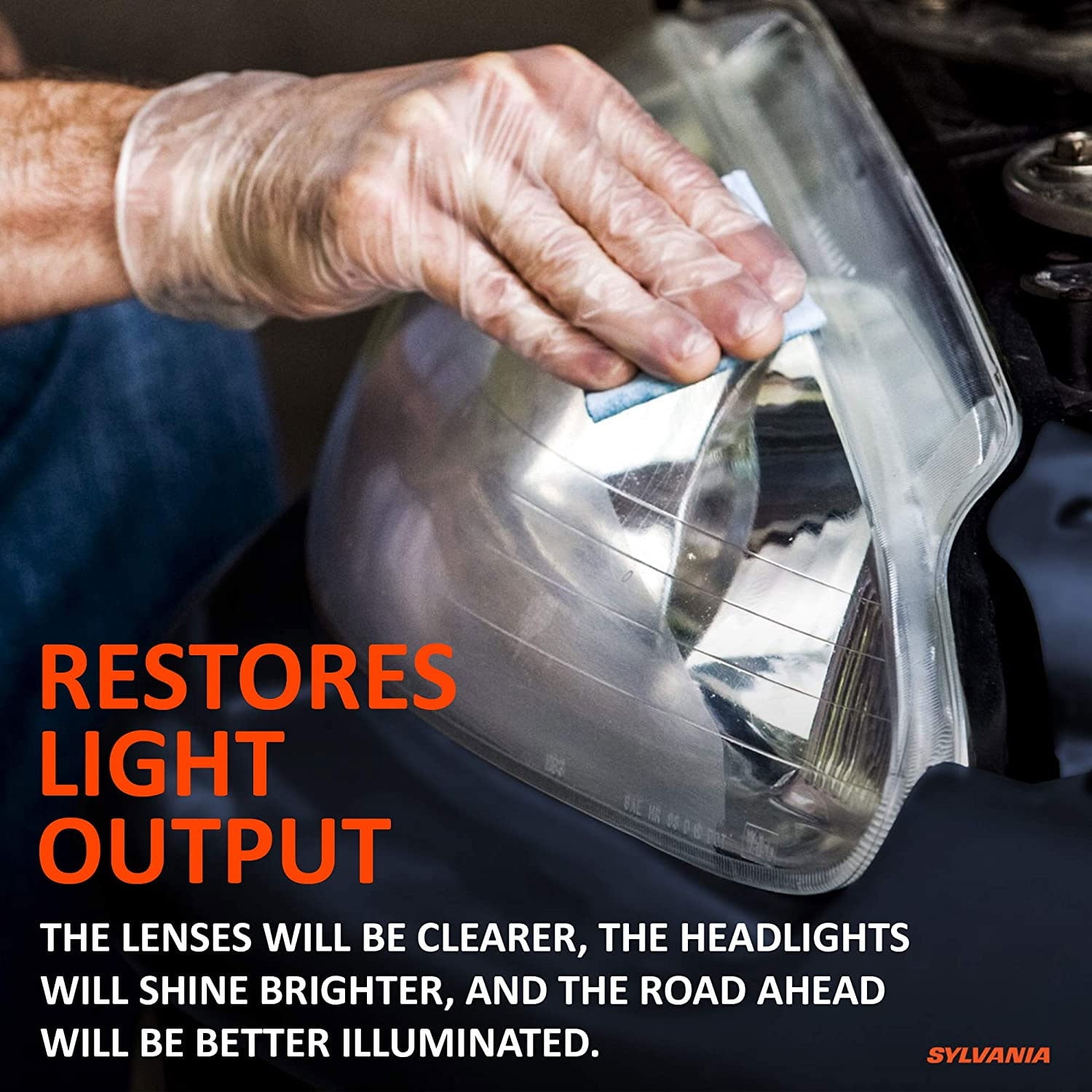 Sylvania HRK.BX Automotive Headlight Restoration Kit, Restores Clarity and Removes Haze, 0.3 lb