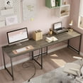 thumbnail image 4 of Bestier 95.2 inch L Shaped Desk with Power Outlet Reversible Corner Office Desk Grey, 4 of 7