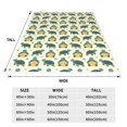 thumbnail image 3 of Salouo Cartoon Turtles Print Bed Blankets,Flannel Blanket Comfortable Air Conditioning Blanket Lightweight Blanket for Sofa Bed Travel & Couch -50"x40", 3 of 8