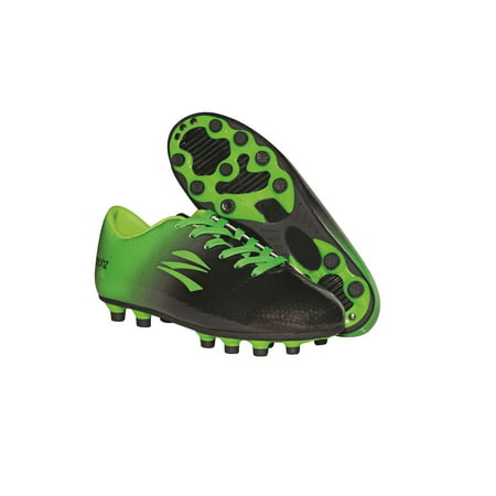 zephz Wide Traxx Black/Lime Soccer Cleat Youth