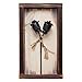 thumbnail image 3 of NOVECRAFTO IK Style Set of 2 Forged Iron Roses Twisted Together Forever - Placed in Mountable Wooden Frame - Unique 3D, 3 of 4