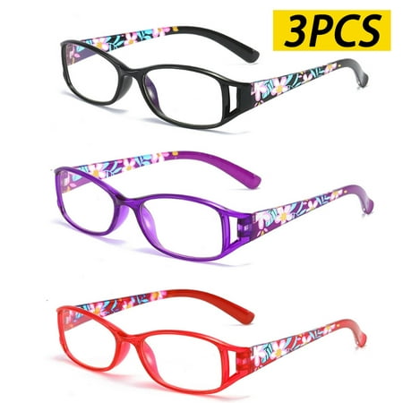 Anti-blue Light Women's Reading Glasses - 3 Pairs TR90 Lightweight Ladies Fashion Readers for Women (Mixed Color) bv Pawst