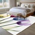 thumbnail image 4 of Colorful Tulip Area Rug 5x7 FT, Non Slip Bedroom Throw Carpet, Farmhouse Luxury Flowers Botanical Washable Soft Floor Carpet Non-Shedding Rug for Dining Room Bedside Classroom Desk, 4 of 9