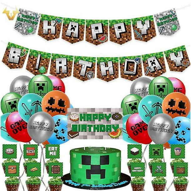 Minecraft Cake Topper, Minecraft Party, Anniversaire Minecraft