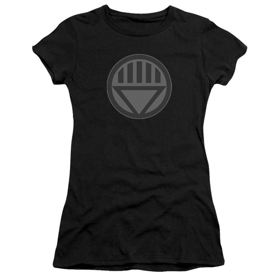 Green Lantern Black Symbol S/S Junior Women's T-Shirt Sheer Black