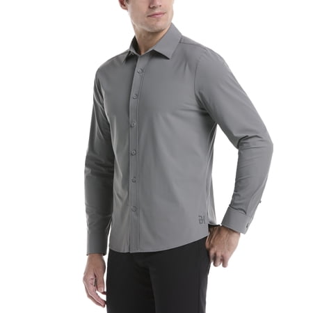 Ben Hogan Men's and Big Men's Performance Long Sleeve Button-Down Golf Shirt, Size S-5XL