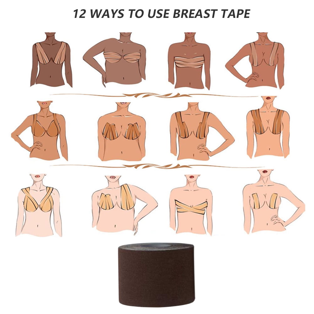 Boob Tape, Breast Lift Tape and Nipple Covers, Push up Tape and Breast  Pasties Strapless Bra Tape Chest Support Tape for Large Breasts - 5CM*5M -  Walmart.com