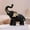 Black, variant on Elegant Elephant Resin Desktop Ornament - Unique Home Decoration Figurine for Shelf Display Stylish Décor for Living Rooms and More