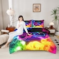 thumbnail image 4 of Castle Fairy Teens Gradient Video Game Twin Comforter Sets,Abstract Gamer Bedding Set, 4 of 8