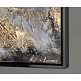 thumbnail image 3 of YS-Art Gold and Silver Large Metallic Abstract Canvas Wall Art with Black Frame, Modern Decor for Living Room or Office, 28x56 in, 3 of 5