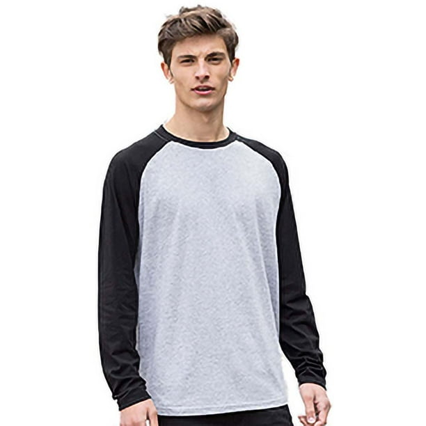 Skinnifit Mens Raglan Long Sleeve Baseball T-Shirt : : Clothing,  Shoes & Accessories