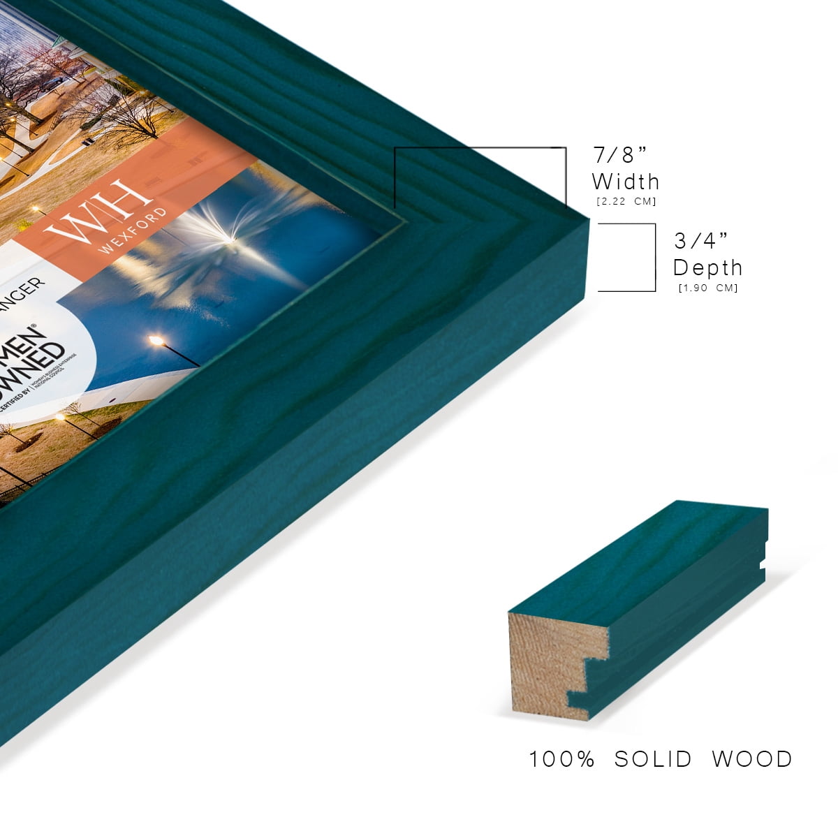 Woodgrain 8 in. x 10 in. Ocean Blue Picture Frame Set (Set of 4)