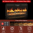 thumbnail image 3 of ANPOO 82.7" Fireplace TV Stand for TVs up to 95" with 40" Electric Fireplace, Large Farmhouse Entertainment Center with LED Light & Power Outlets and Sliding Barn Doors for Living Room, Bedroom, 3 of 9