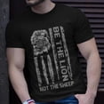 thumbnail image 2 of Be The Lion Not The Sheep Usa Flag Awesome Motivation Quote TShirt, 2 of 6