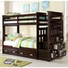 Acme Furniture Allentown Twin over Twin Bunk Bed with Storage Ladder and Trundle