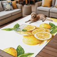 thumbnail image 2 of Fsddascl Lemon Outdoor Rug for Patio/Deck/Porch, Non-Slip Large Area Rug 5 x 8 Ft, Summer Fruit Watercolor Yellow Country Indoor Outdoor Rugs Washable Area Rugs, Reversible Camping Rug Carpet Runner, 2 of 5