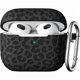 thumbnail image 1 of wonima44 for AirPod Case 3rd Generation Cover with Keychain Accessories,Leropard Engraved Skin Soft Cover Compatible with Apple AirPod 3rd Generation CaseFull Protection,Front LED Visible,Black, 1 of 1