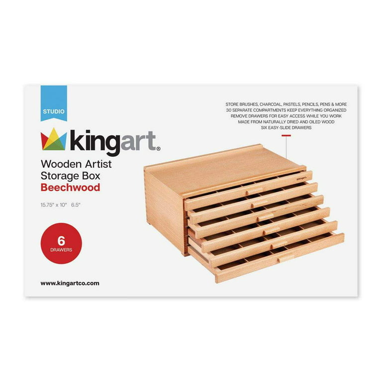 Best sellers plus much more Kingart 2 Tier Wooden Artist Storage Box -  Espresso, artist box