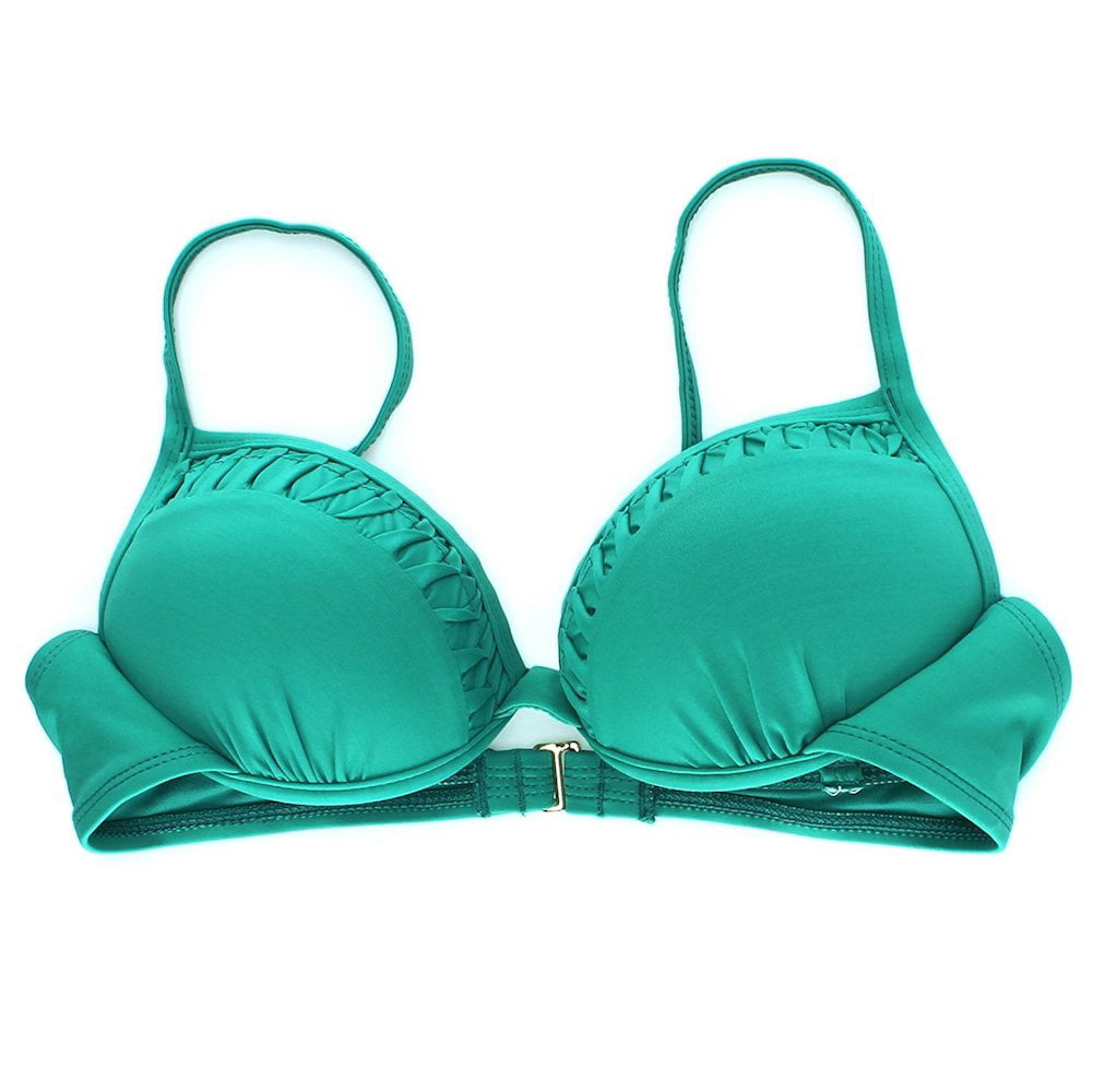 Apt. 9 - Apt. 9 Women's Emerald Green Push-up Underwire Bikini Swim Top ...