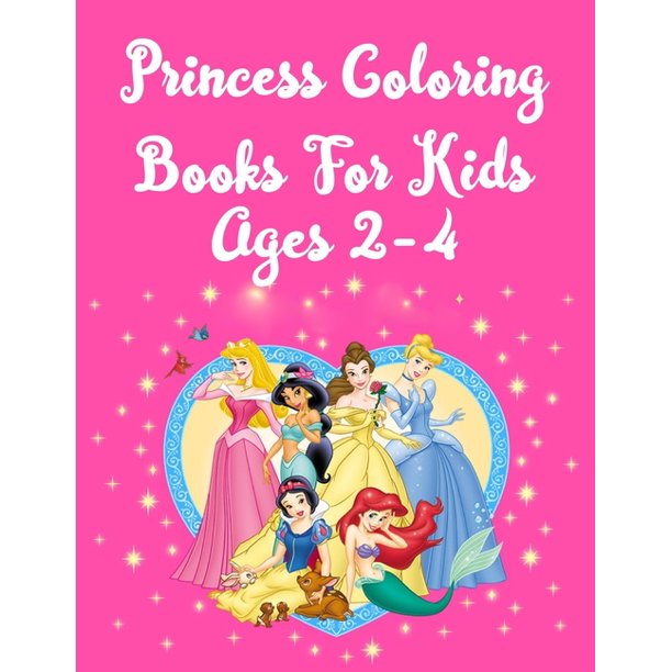 Princess Coloring Books For Kids Ages 24 Princesses Jumbo Coloring