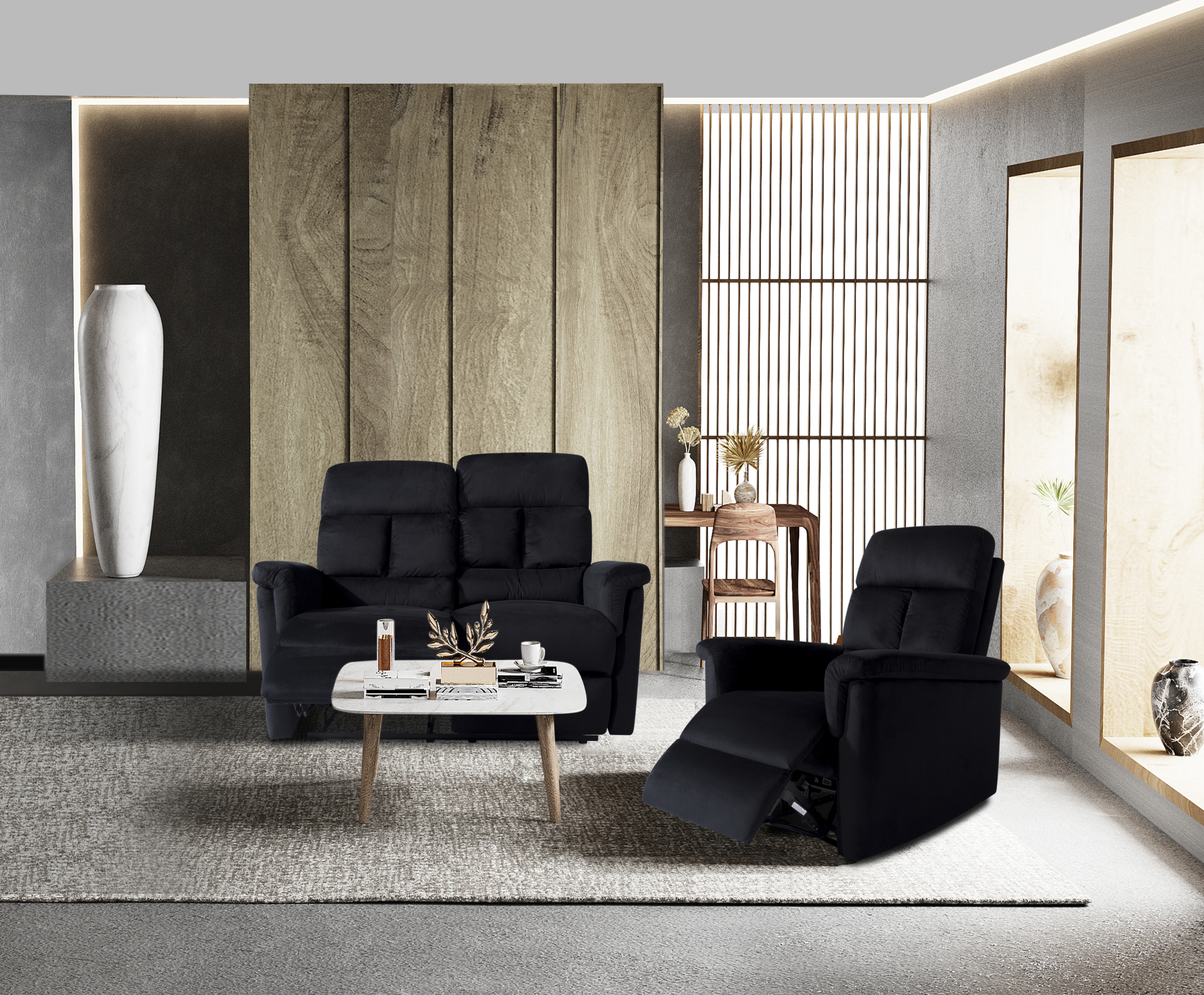 2 Piece Manual Recliner Living Room Set