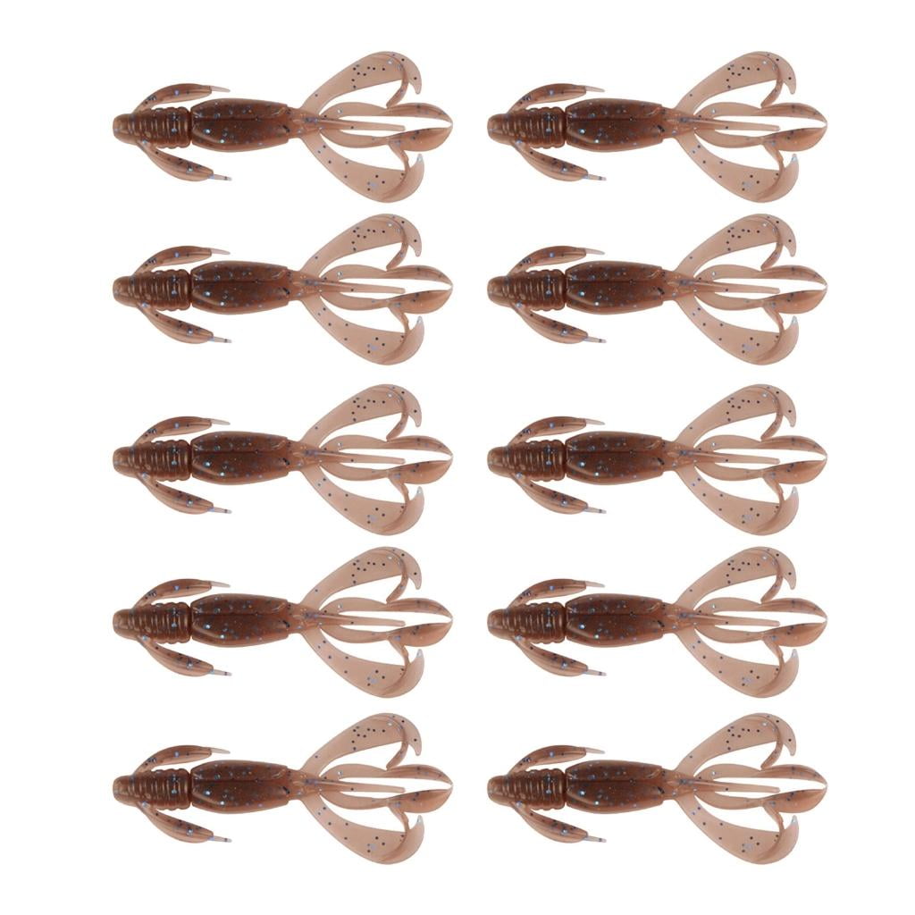 hejhncii 10Pcs Soft Fishing Crawfish Lure Lobsters Baits Crayfishs Lure Shrimp Baits Artificial Lure Swimbait for Outdoor Fishing