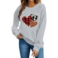 thumbnail image 6 of Wowcloth Woman's Crewneck Sweatshirt, Long Sleeve with Valentine Print, Soft and Comfortable for Daily Wear and Valentine's Day, 6 of 6