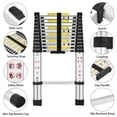 thumbnail image 3 of (12.5Ft/3.8M) Telescoping Ladders?EN131Standards Multi-Purpose Folding Aluminum Extension Ladder, 3 of 5