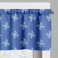 thumbnail image 3 of Ambesonne Pinwheel Valance Pack of 2, Blue Energy Pattern, 54"X12", Blue and White, 3 of 5