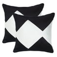 thumbnail image 2 of SAFAVIEH Tabytha Geometric Pillow, 22" x 22", Black/Ivory, Set of 2, 2 of 5