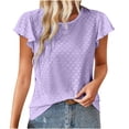 thumbnail image 2 of LOVZFMLL Hauts d'Été pour Femmes T-shirt à Manches Courtes Col Rond, 2 of 8