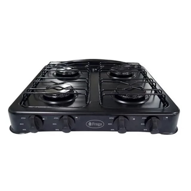 Parrilla Camping Porcelanizada 4 Quemadores Negro Fraga Fraga P707_NEG