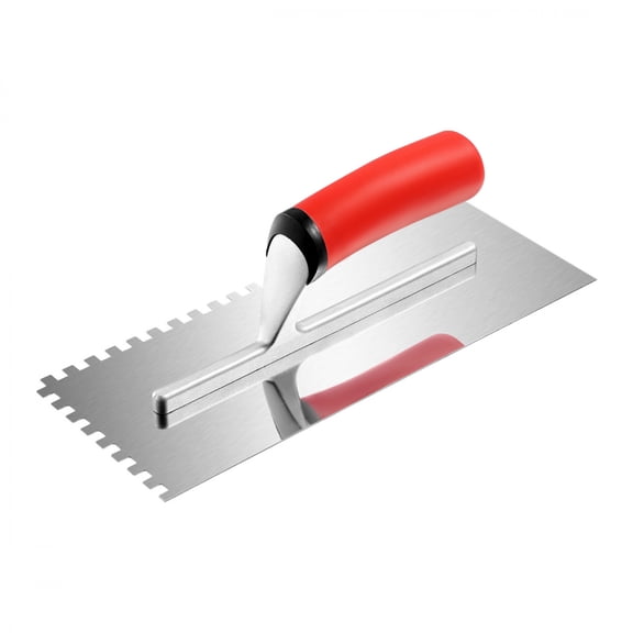 Pro-Grade Stainless Steel Squared Notch Tile Trowel - 10.9x4.4in Tile Installation Tool