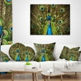 thumbnail image 4 of Designart Grand Peacock - Animal Throw Pillow - 12x20, 4 of 5