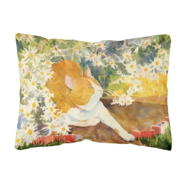 Carolines Treasures 6030PW1216 Cat Decorative Canvas Fabric Pillow 12H x16W multicolor