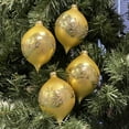 thumbnail image 5 of Glass Christmas Tree Ornaments - 67mm/2.63" [4 Pieces] Decorated Balls from Christmas by Krebs Seamless Hanging Holiday Decor, 5 of 5