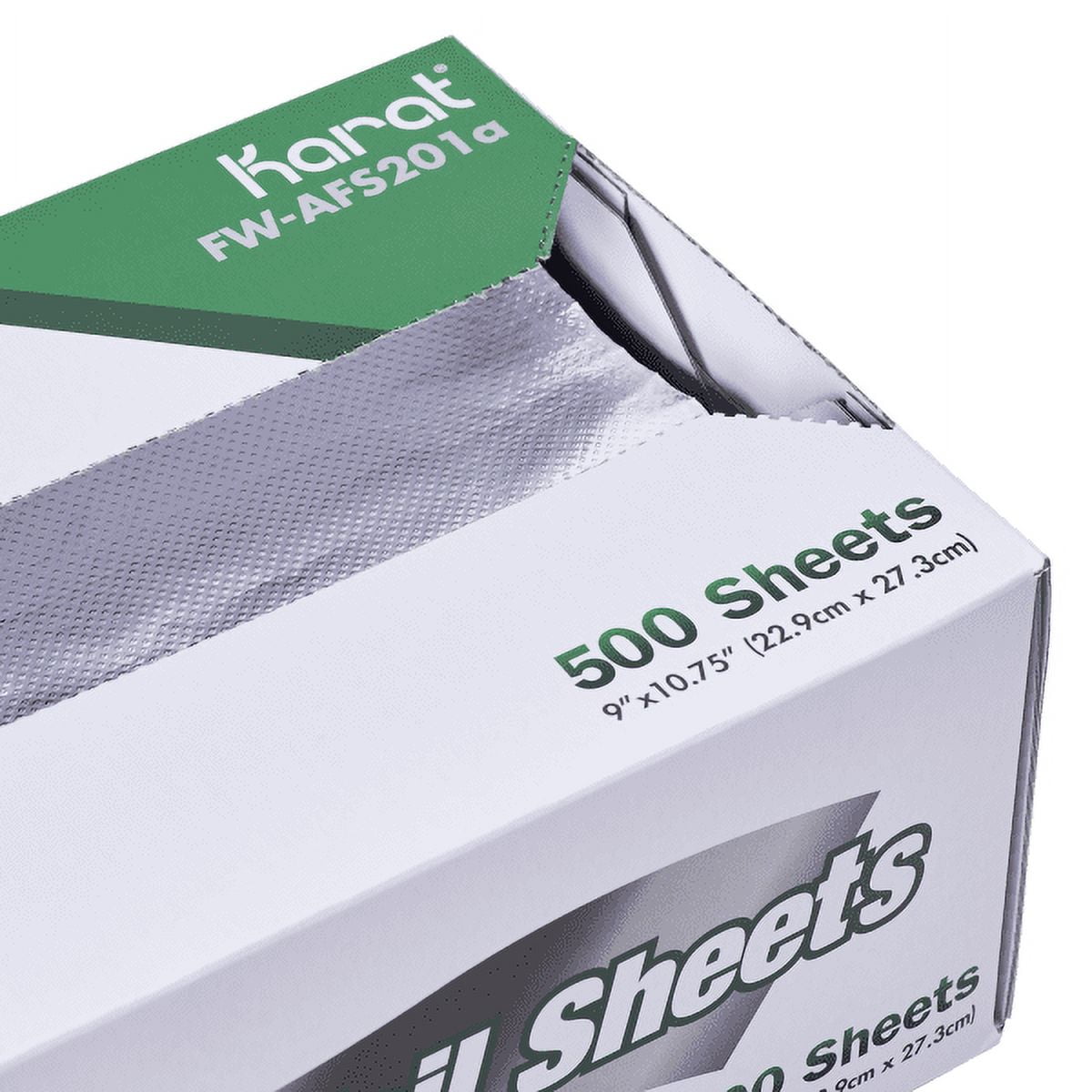 Karat Pop-up Heavy-Duty Aluminum Foil Sheets - 3,000 Sheets (500 x 6) - 10.75" x 9"