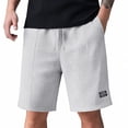 thumbnail image 5 of Mens Casual Shorts Loose Fit Comfy Summer Vacation Beach Shorts with Pockets Drawstring Travel Short Pants Gray XXXL(XXXL), 5 of 9