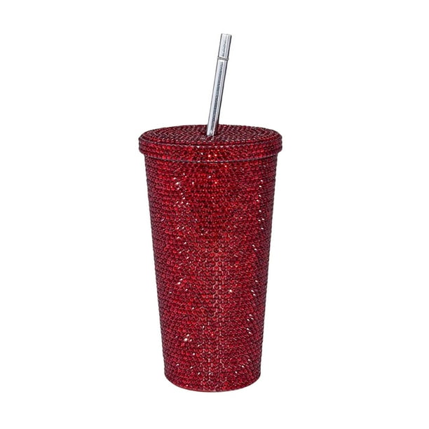 Taza con aislamiento brillante con Taza térmica inoxidable a prueba de para bebidas, cerveza, agua, té, leche Rojo Sunnimix taza de viaje