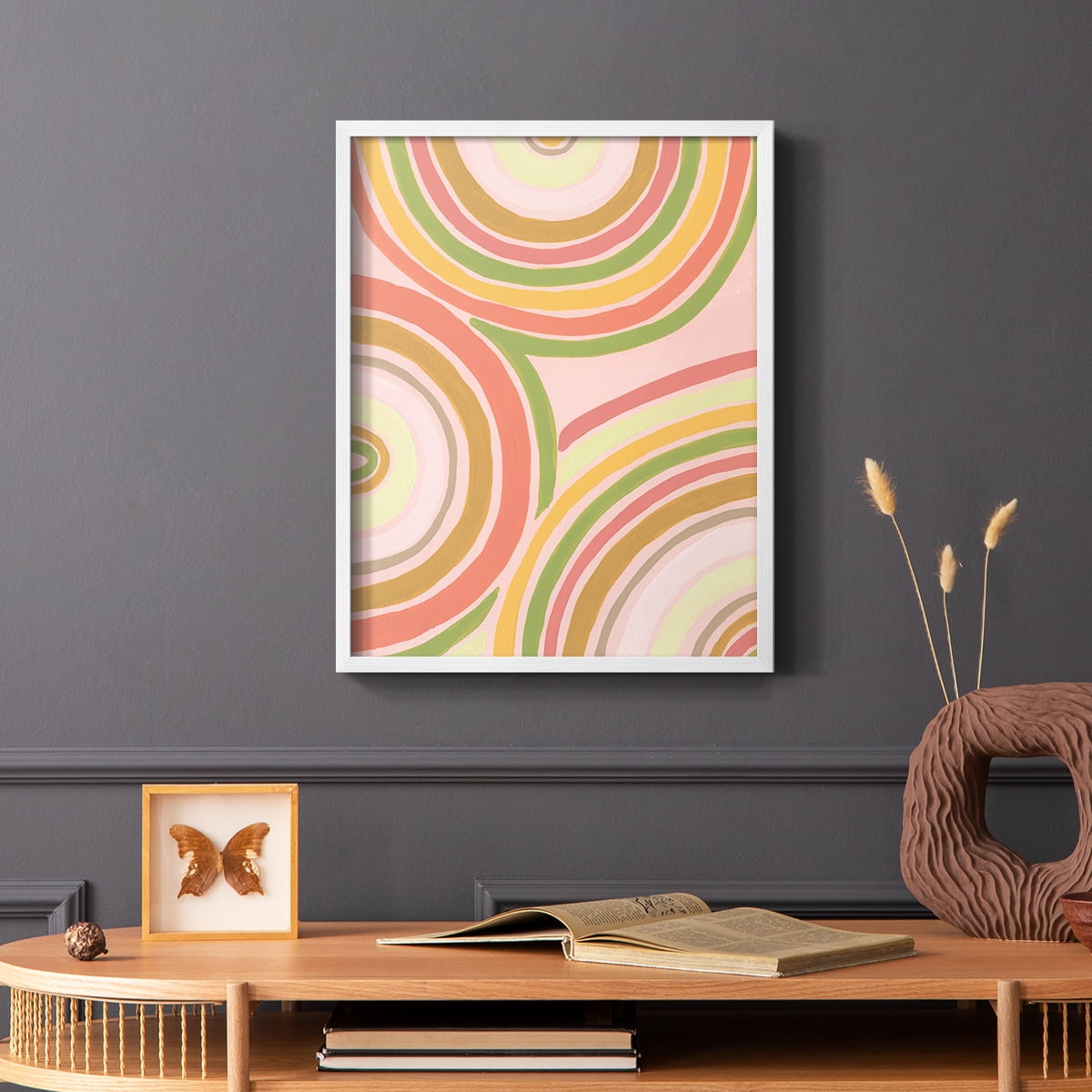 Abstract Rainbow II in Paper Solid Wood 8 x 10 Framed Print
