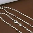 thumbnail image 5 of QQTDFG Wholesale 925 Sterling Solid silver 3MM Beads Chain Women Men Necklace 16-24inch-22inches, 5 of 8