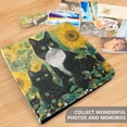 thumbnail image 5 of PU Leather Photo Album with Self-Adhesive Pages Scrapbook DIY Picture Holds 20+ Sheets Cats in Sunflowers Garden, 5 of 9