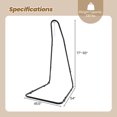 thumbnail image 2 of Costway Support de Chaise Suspendue Réglable en Hauteur 77 Pouces-93 Pouces avec Cadre en Métal Robuste pour Patio, 2 of 10