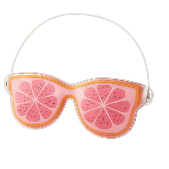 Mascarilla de Gel Frío-Calor Toronja | Antifaz de Gel para Relajación Ocular | Compresa Reutilizable para Ojos Hinchados | Diseño Tropical